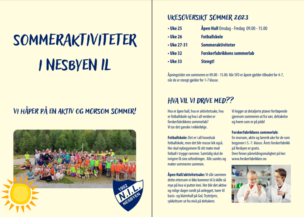 Sommeraktiviteter I Nesbyen IL – Nesbyen IL